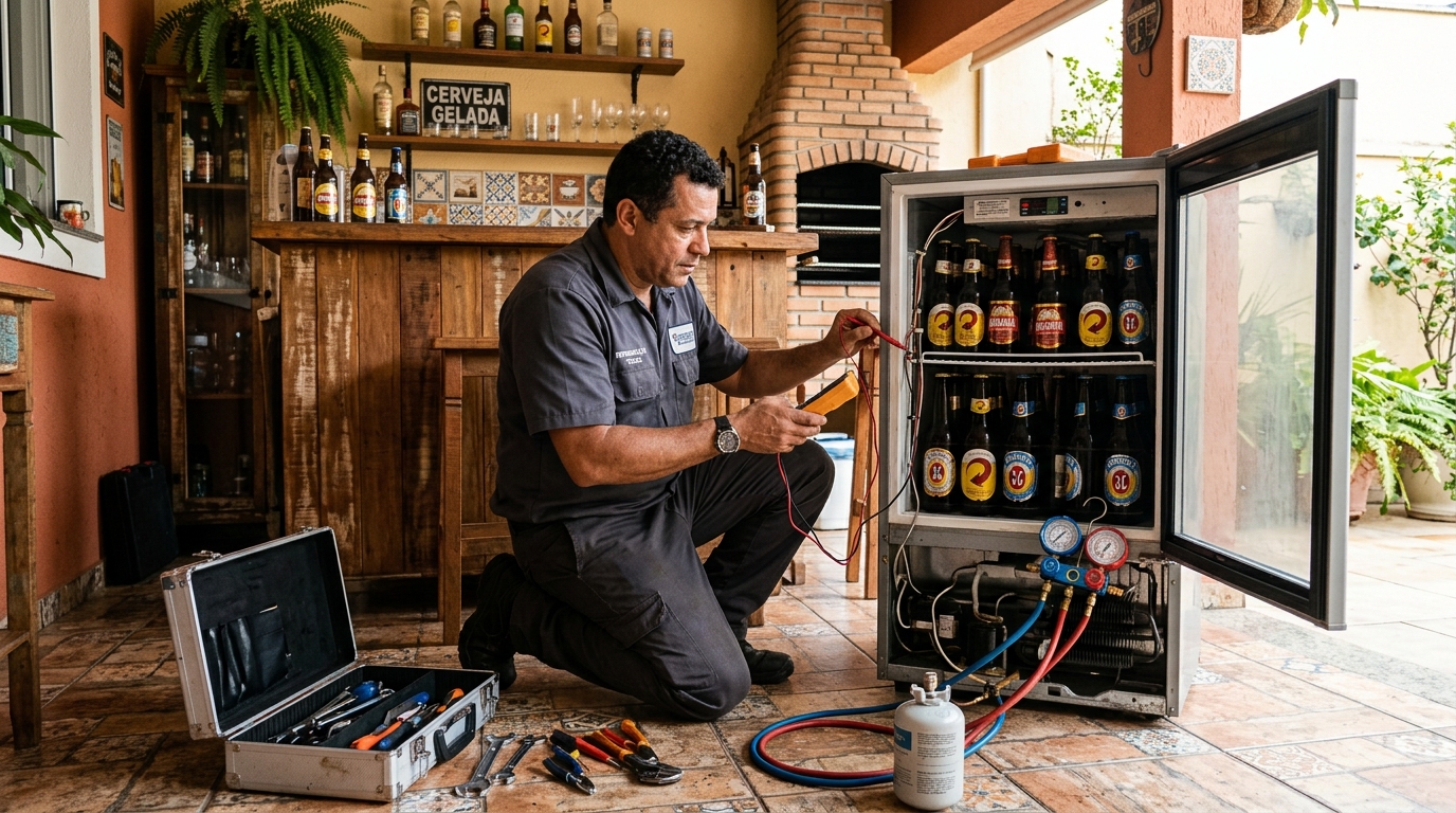Aplicação de gás refrigerante em cervejeira atendida em Anápolis‑GO
